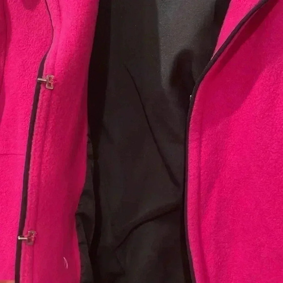 ❤️Clearance ❤️[14]Vintage Louben II Wool Blend  WMN Pink/Red Zip Pea Coat Blazer - Picture 3 of 5